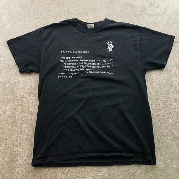 Gildan Men T-Shirt Large Short Sleeve Dry Blend GoDaddy Graphic Black Tee Casual - Picture 10 of 11